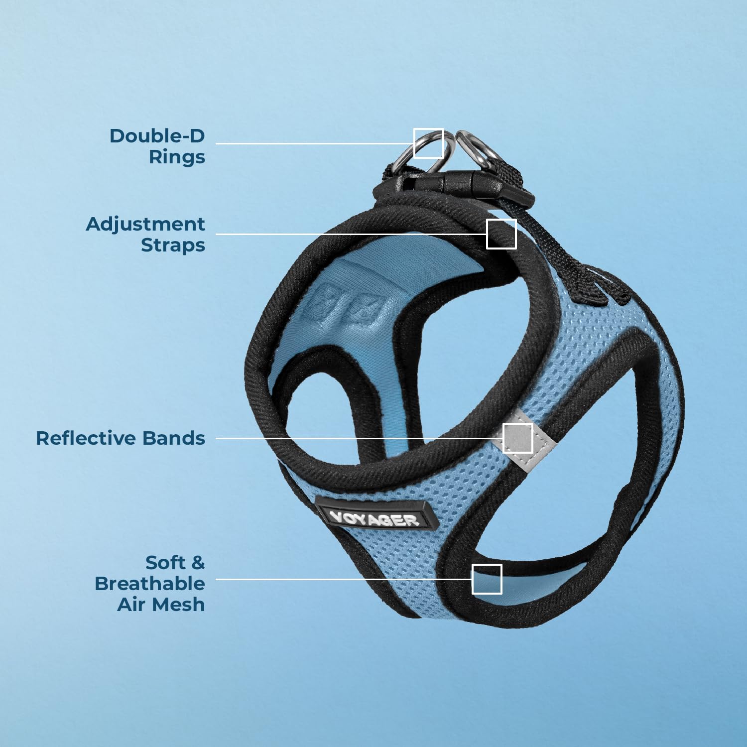 Best Pet Supplies no-pull harness features secure closure for easy, controlled walks.