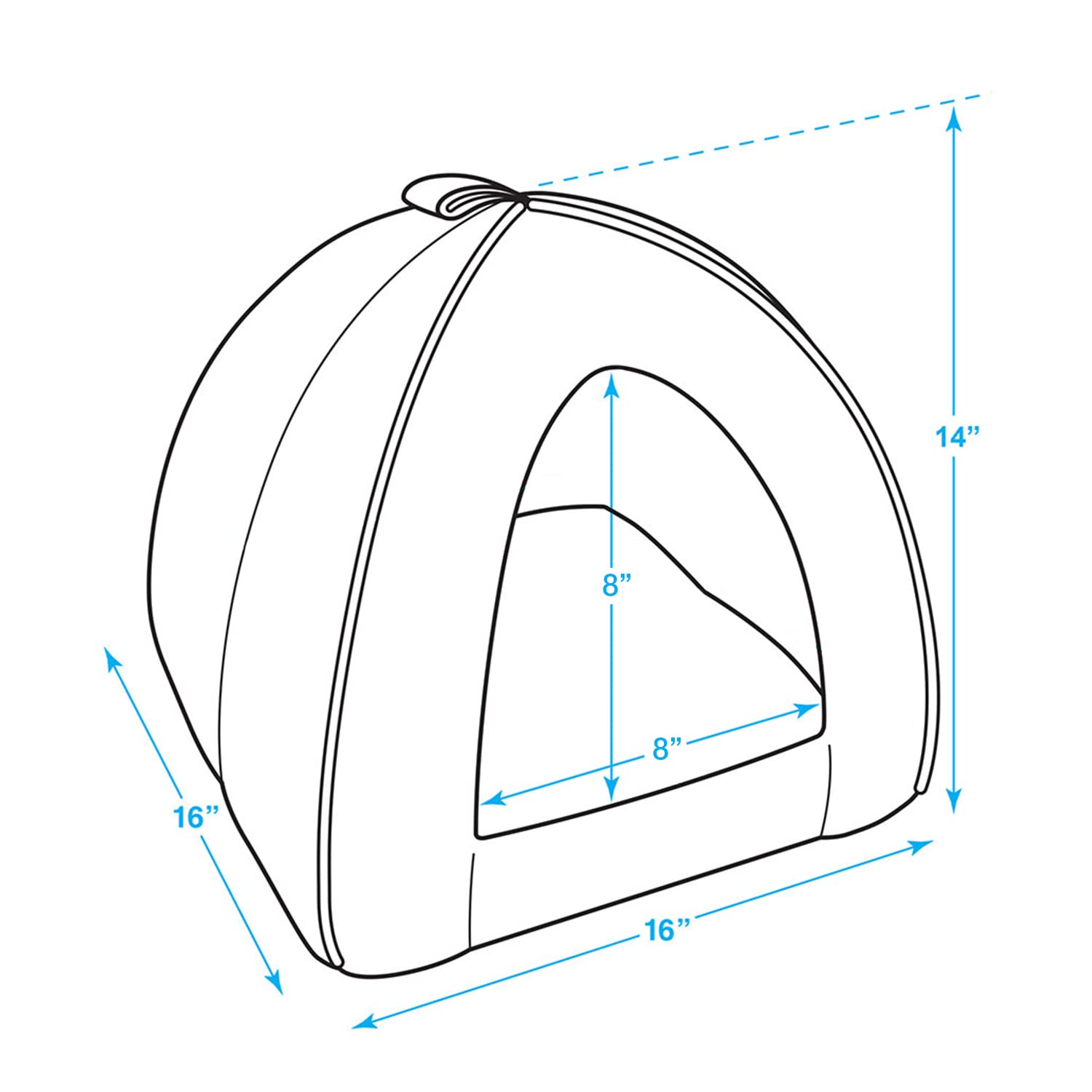 Best Pet Supplies pet tent gray linen machine washable care detail