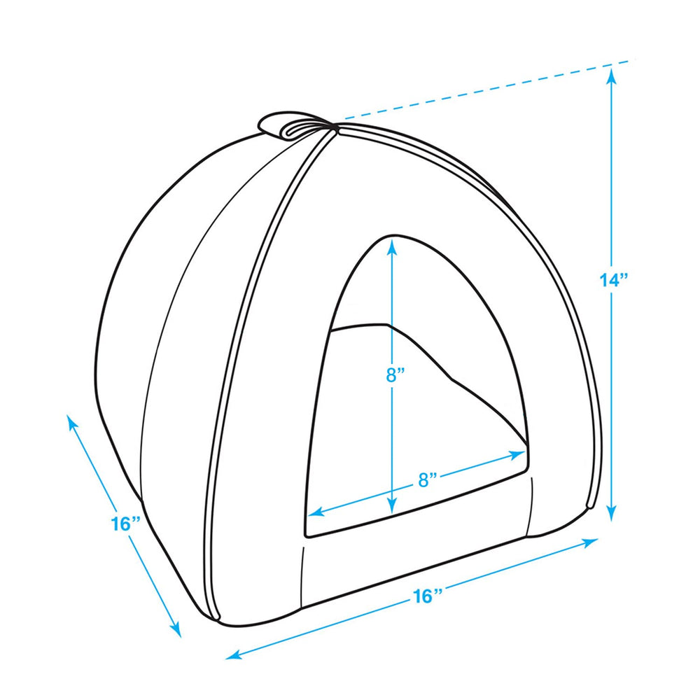 Best Pet Supplies pet tent gray linen machine washable care detail