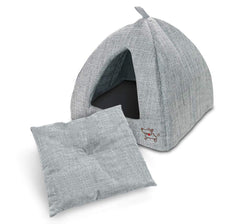 Best Pet Supplies pet tent gray linen side profile highlighting durability
