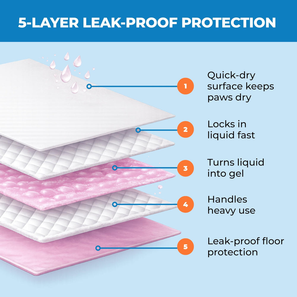 Best Pet Supplies puppy pads splash prevention quilted design minimizes leaks