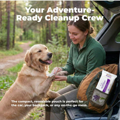Best Pet Supplies resealable 100-count pouch for daily grooming on the go