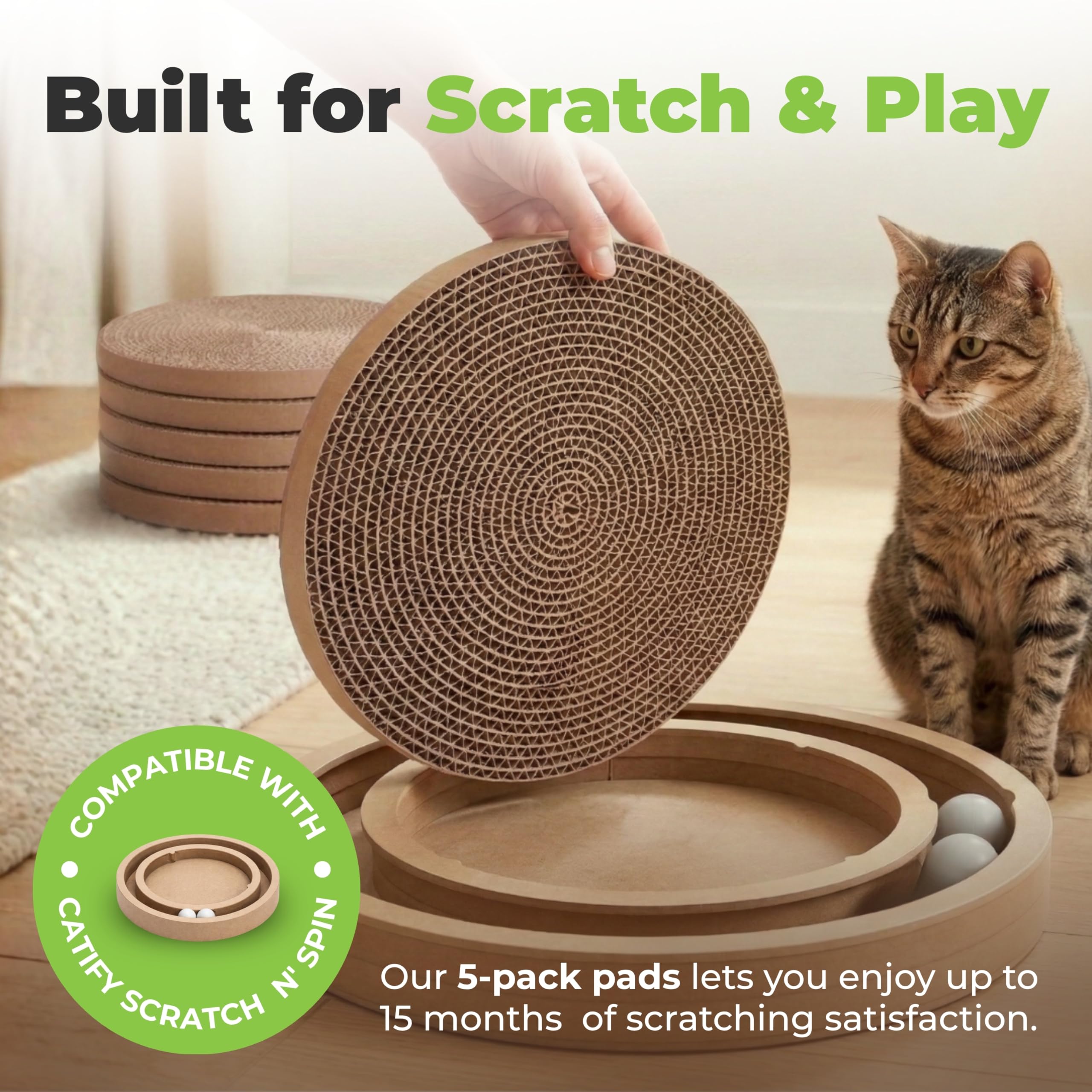 Best Pet Supplies reversible double-sided scratching board offers extended use for busy households