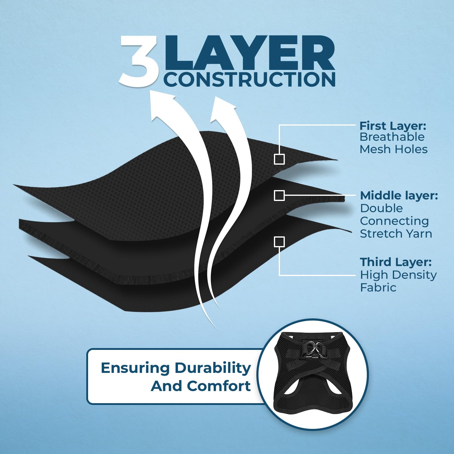 Best Pet Supplies soft breathable air mesh for year-round comfort.