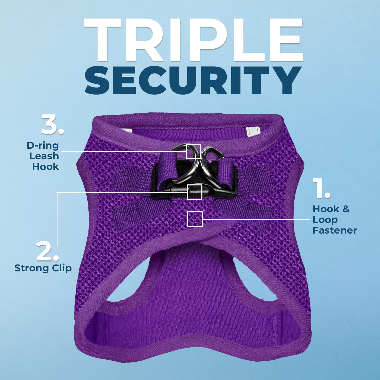 Best Pet Supplies Voyager leash with neoprene handle purple for secure control
