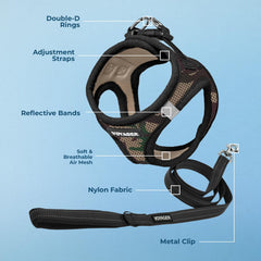 Best Pet Supplies Voyager 5ft leash with reflective trim for safety.