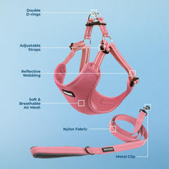 Best Pet Supplies Voyager adjustable straps ensure a secure, customizable fit