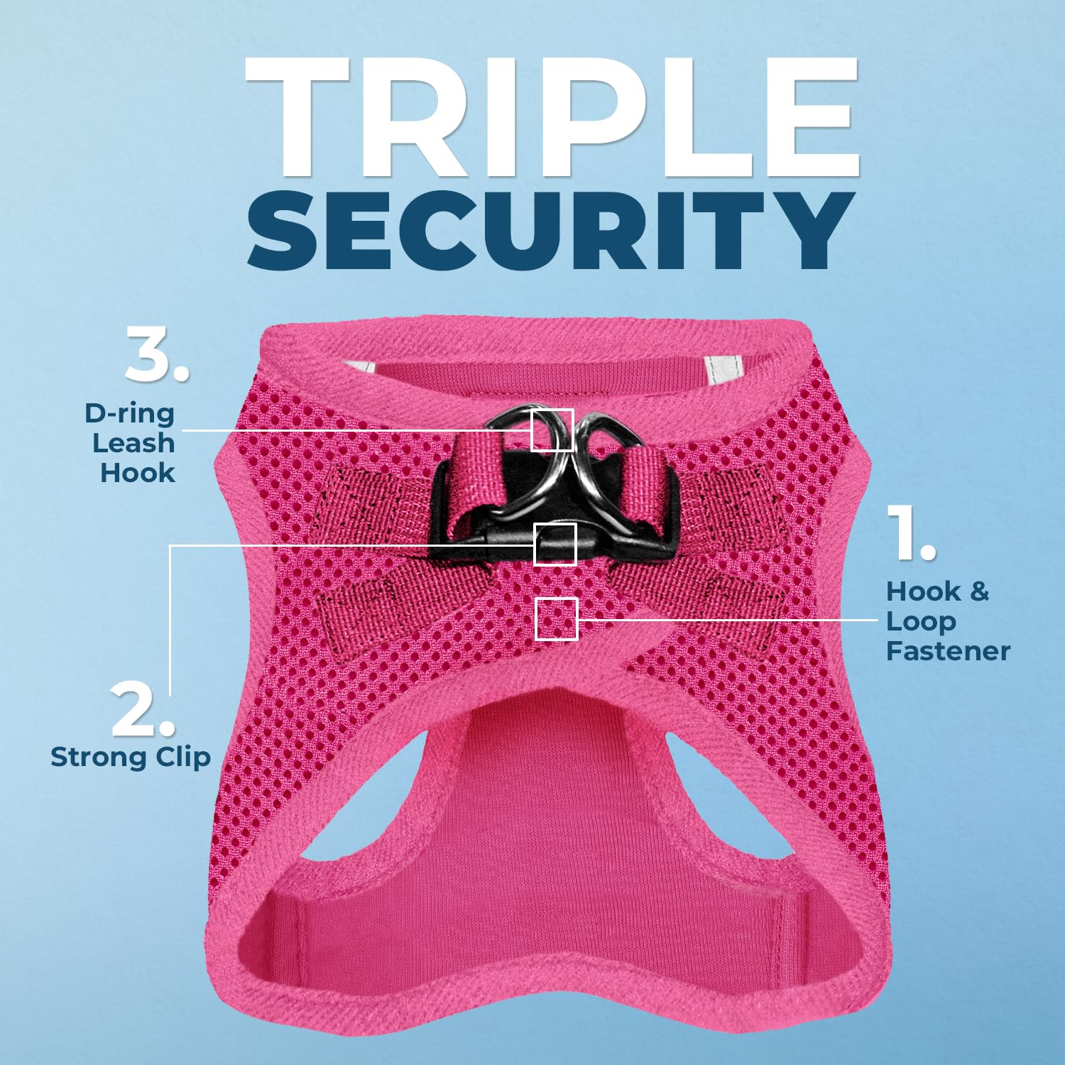 Best Pet Supplies Voyager harness with reflective bands for low-light visibility.