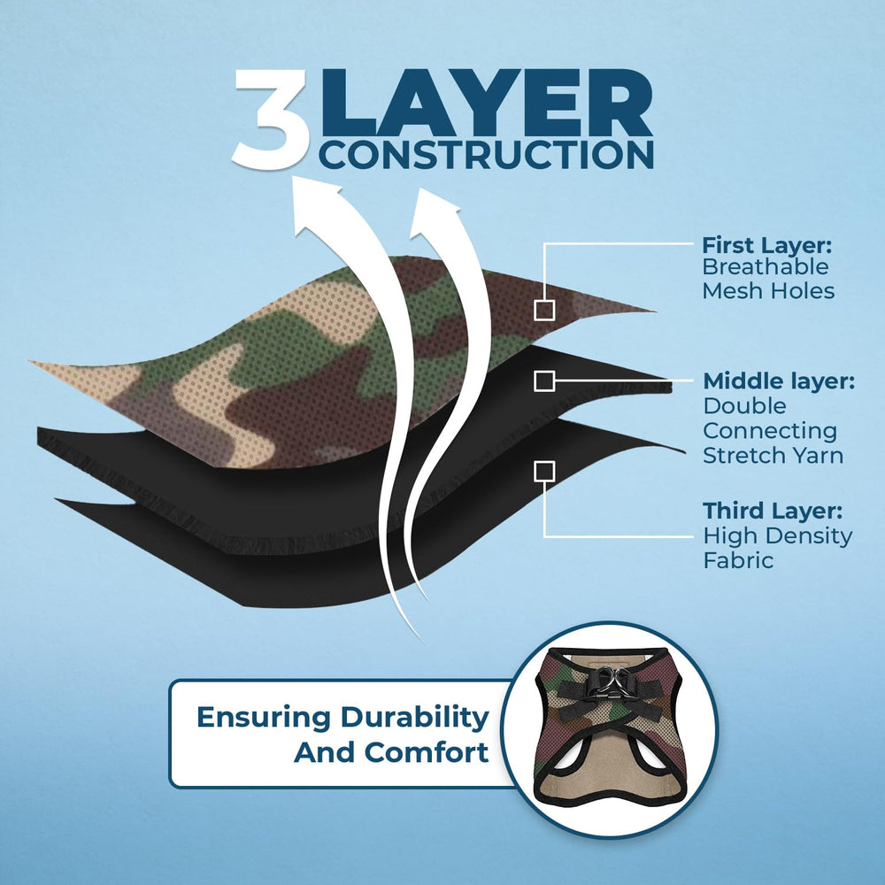 Best Pet Supplies Voyager harness, secure fastener and buckle ensure safety.
