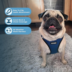 Best Pet Supplies Voyager Step-in Air Harness back view with secure buckle