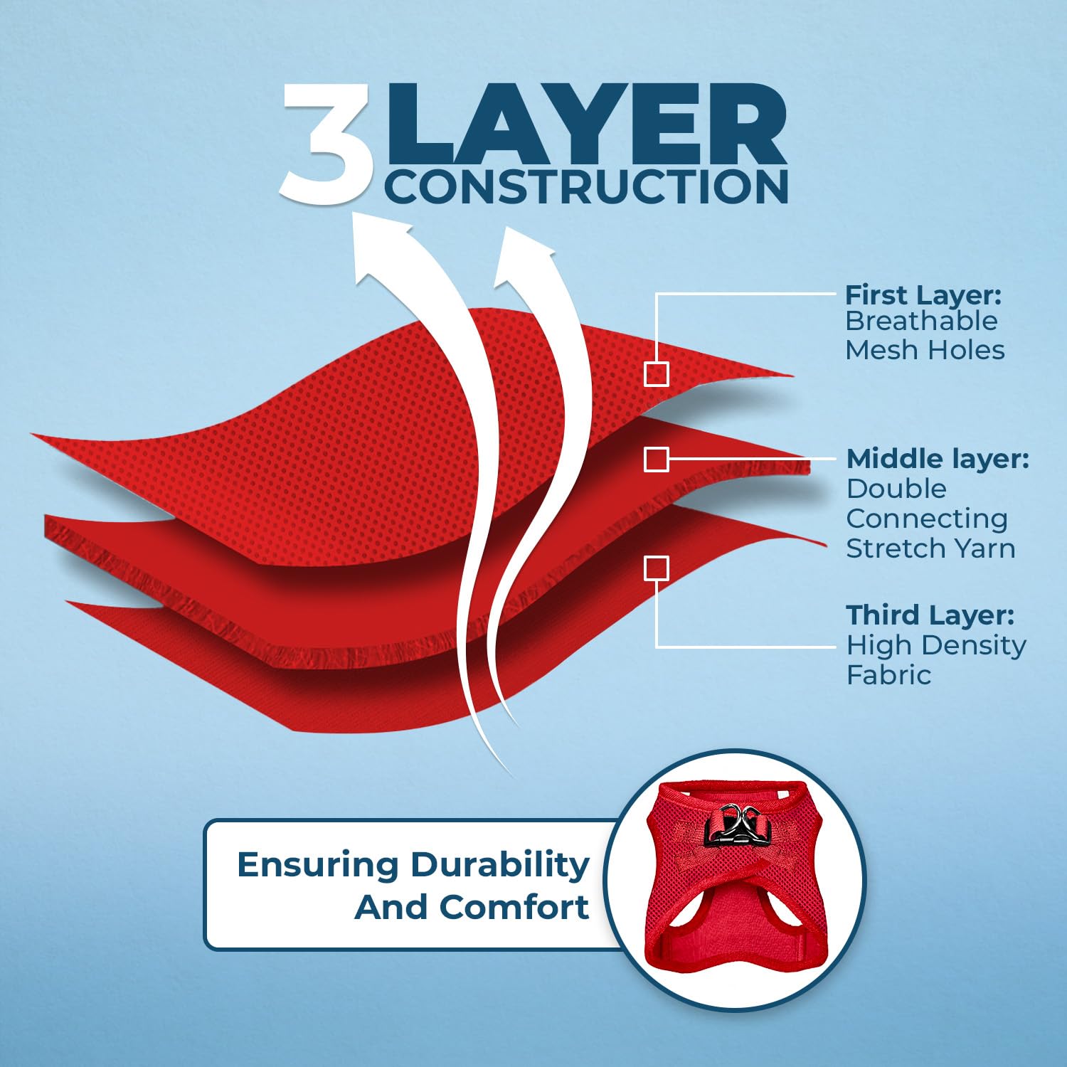 Best Pet Supplies Voyager Step-in Air Harness buckle for added durability during walks