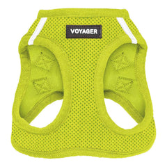 Best Pet Supplies Voyager Step-in Air Harness lime green front view; lightweight and breathable for walks