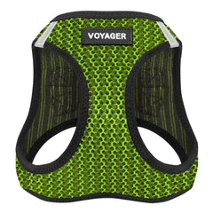 Best Pet Supplies Voyager Step-in Air Harness in lime green, front view, comfortable year-round walks.