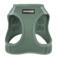 Best Pet Supplies Voyager Step-in Air Harness front view showing moss green fit