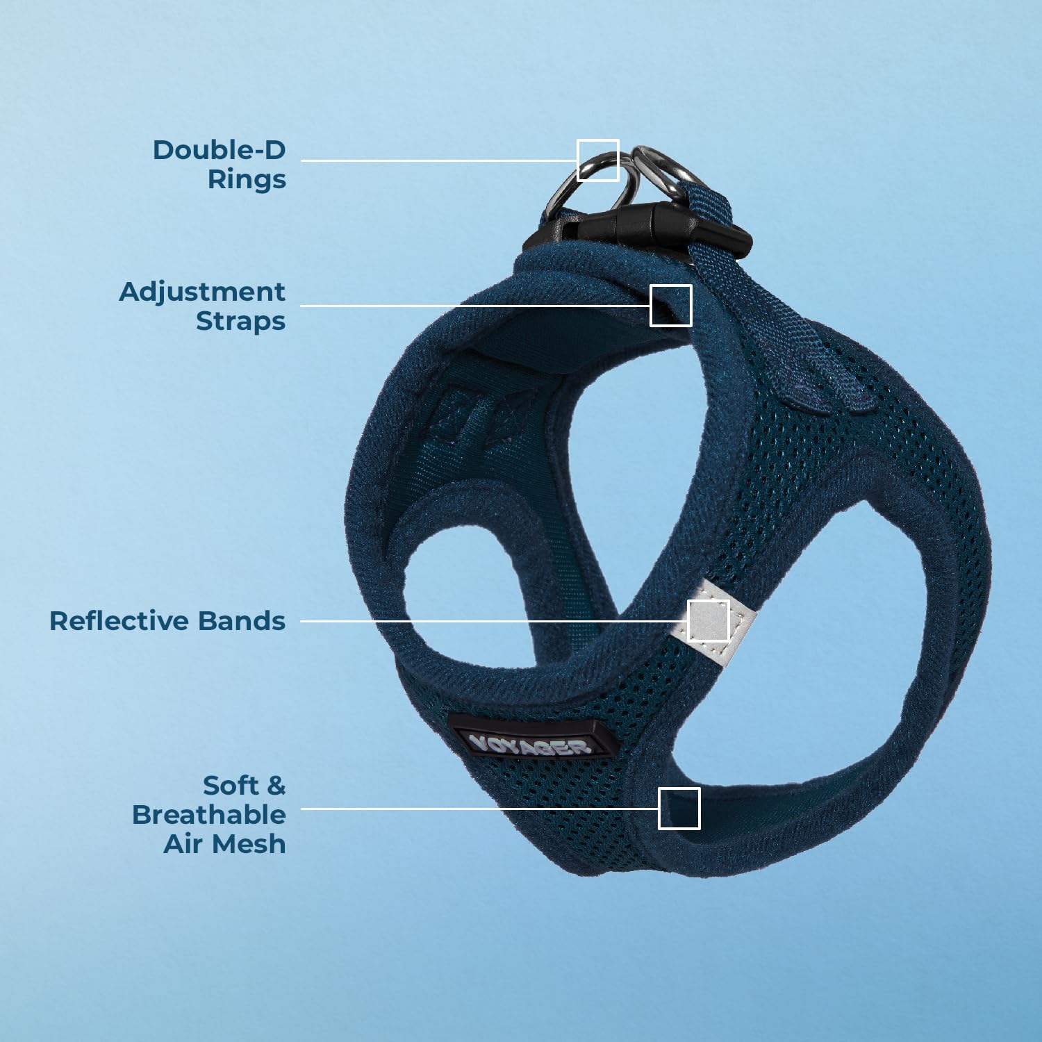 Best Pet Supplies Voyager air mesh keeps your pet cool and comfortable during walks.
