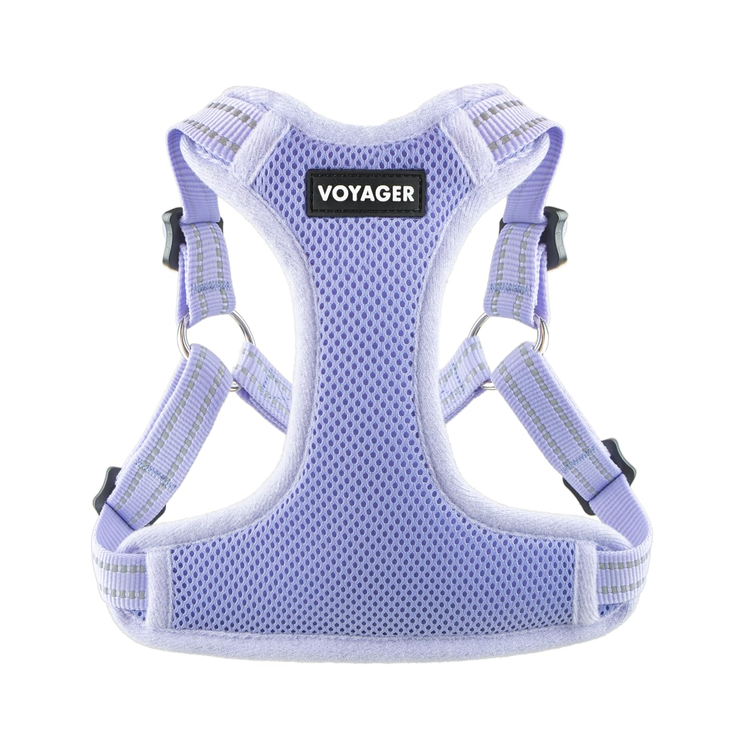 Best Pet Supplies Voyager step-in harness in lavender showing quick, secure fitting for walks
