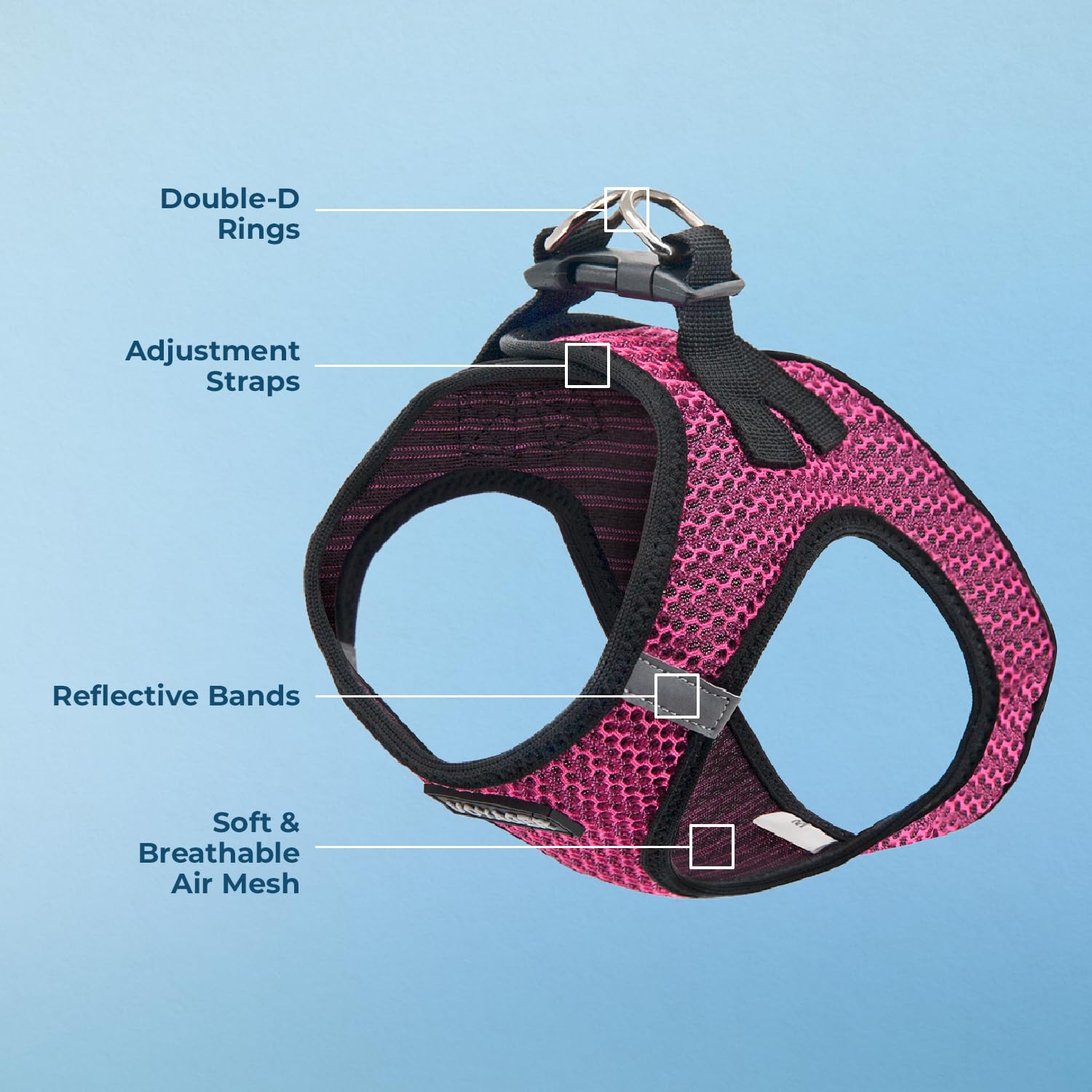 Best Pet Supplies Voyager step-in harness reflective bands for after dark safety.