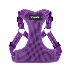 Best Pet Supplies Voyager step-in harness purple for easy on-off and secure fit.