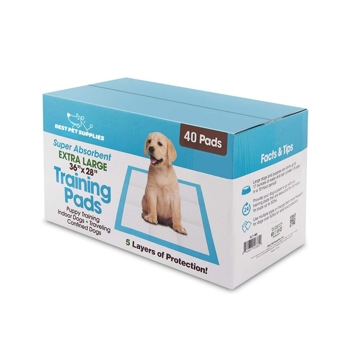 Best Pet Supplies XL puppy pad 36x28 inches laid flat for indoor training protection.