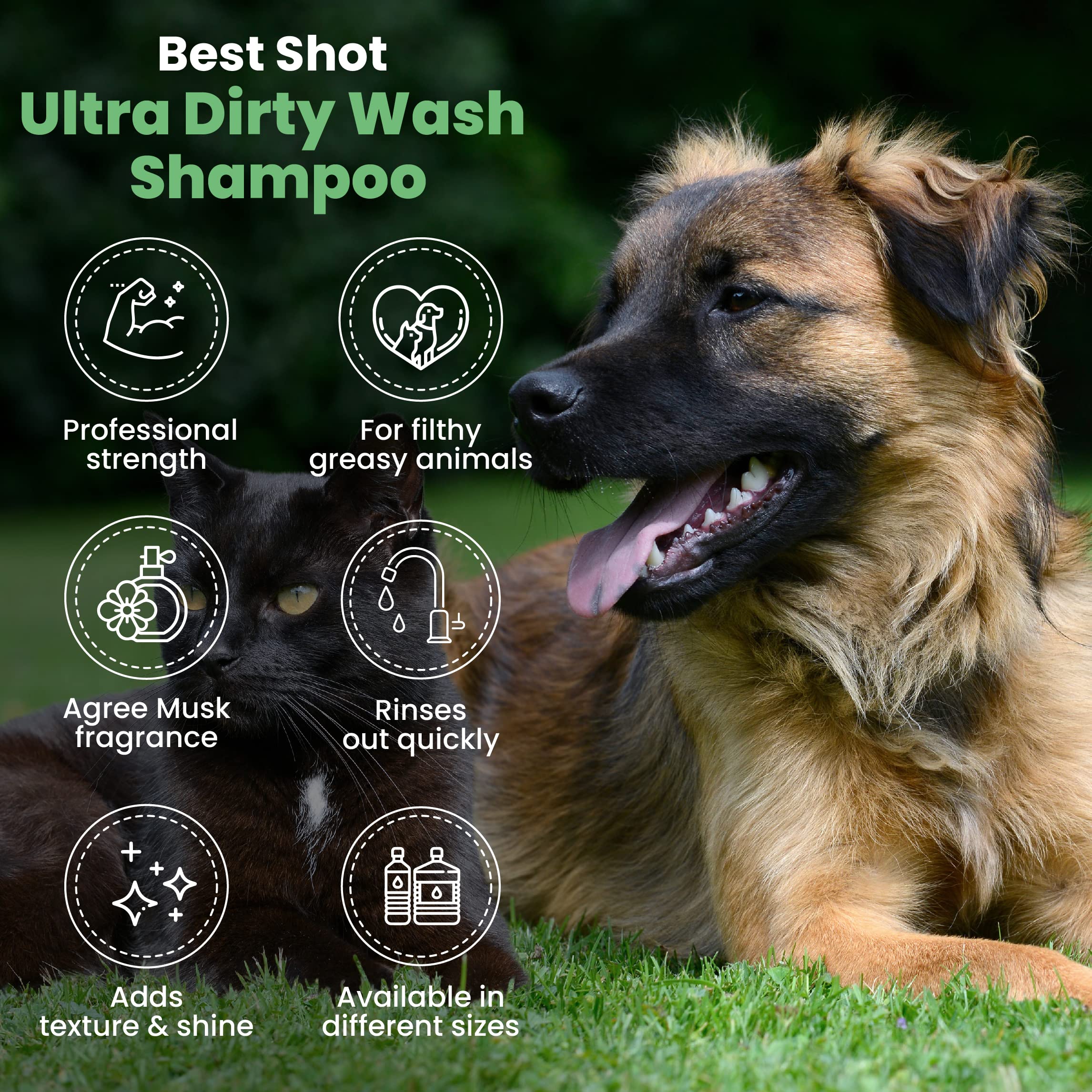Best Shot Ultra Dirty Wash Agree Musk fragrance on fur