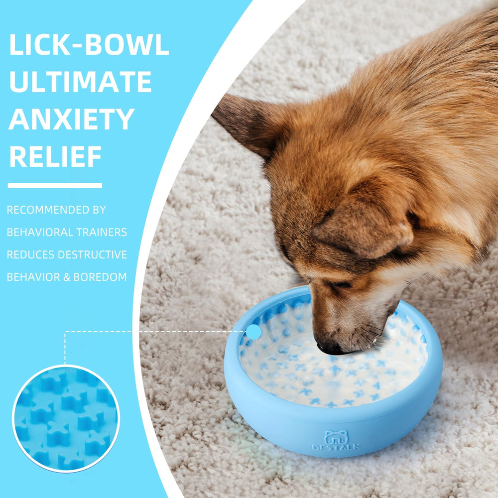 Bestalk anti-slip base on floor keeps the bowl steady during licking