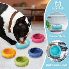Bestalk anxiety relief lick mat provides focused enrichment for nervous dogs.