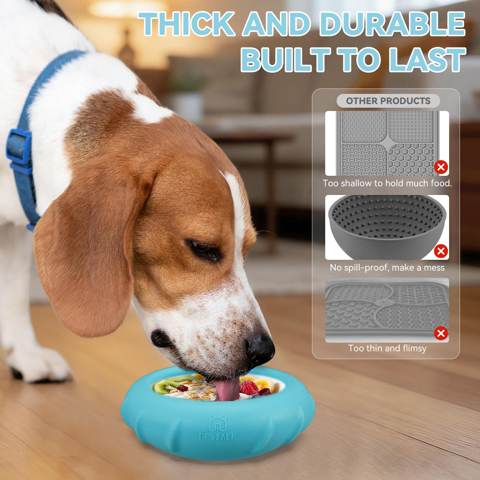 Bestalk dishwasher-safe lick bowl for quick, convenient cleaning after use.