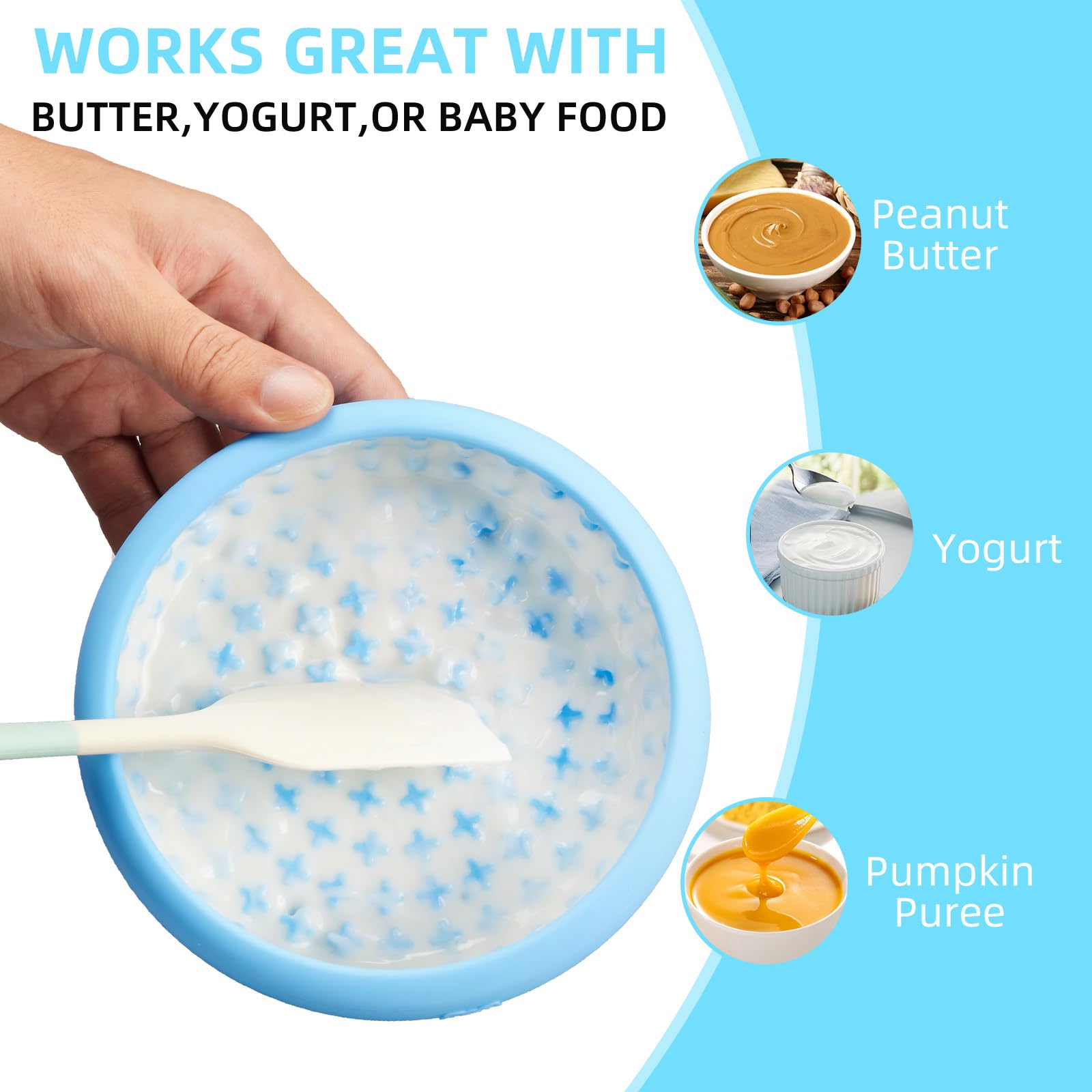 Bestalk dishwasher-safe silicone bowl for easy cleaning