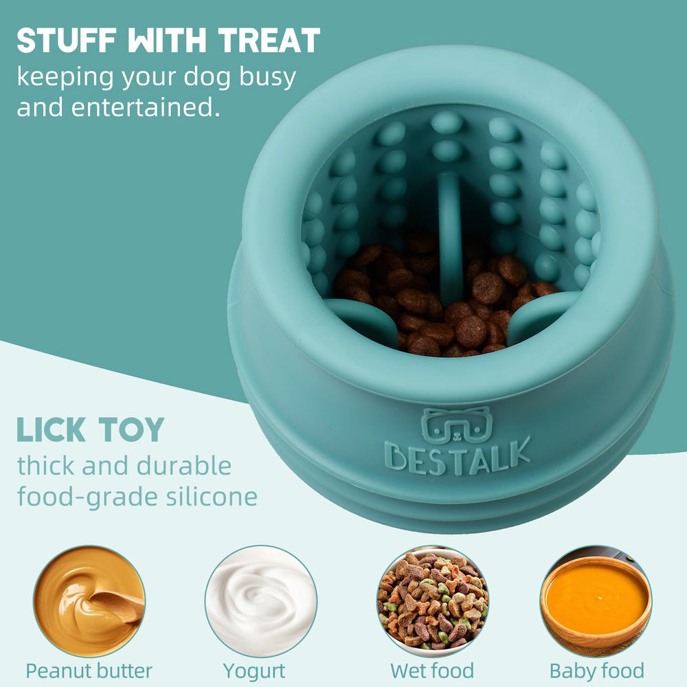 Bestalk dog enrichment toy puzzle feeder challenges problem solving during meals.