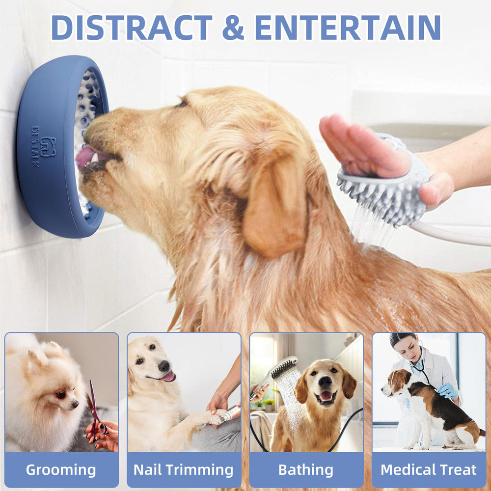 Bestalk Dog Lick Bowl close-up of textured silicone surface for licking
