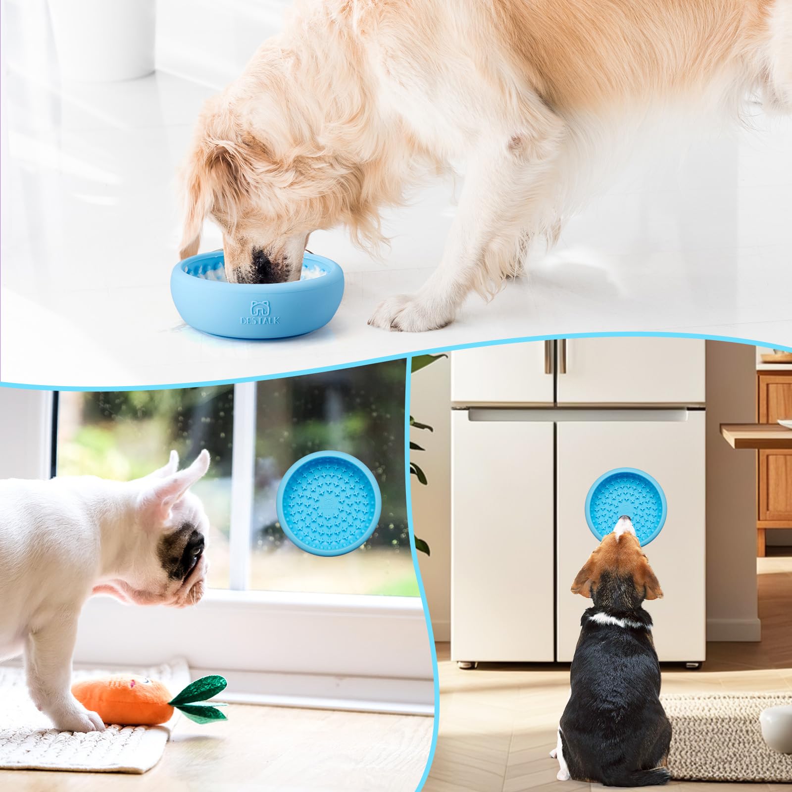 Bestalk dog lick bowl dishwasher safe silicone for easy cleaning.