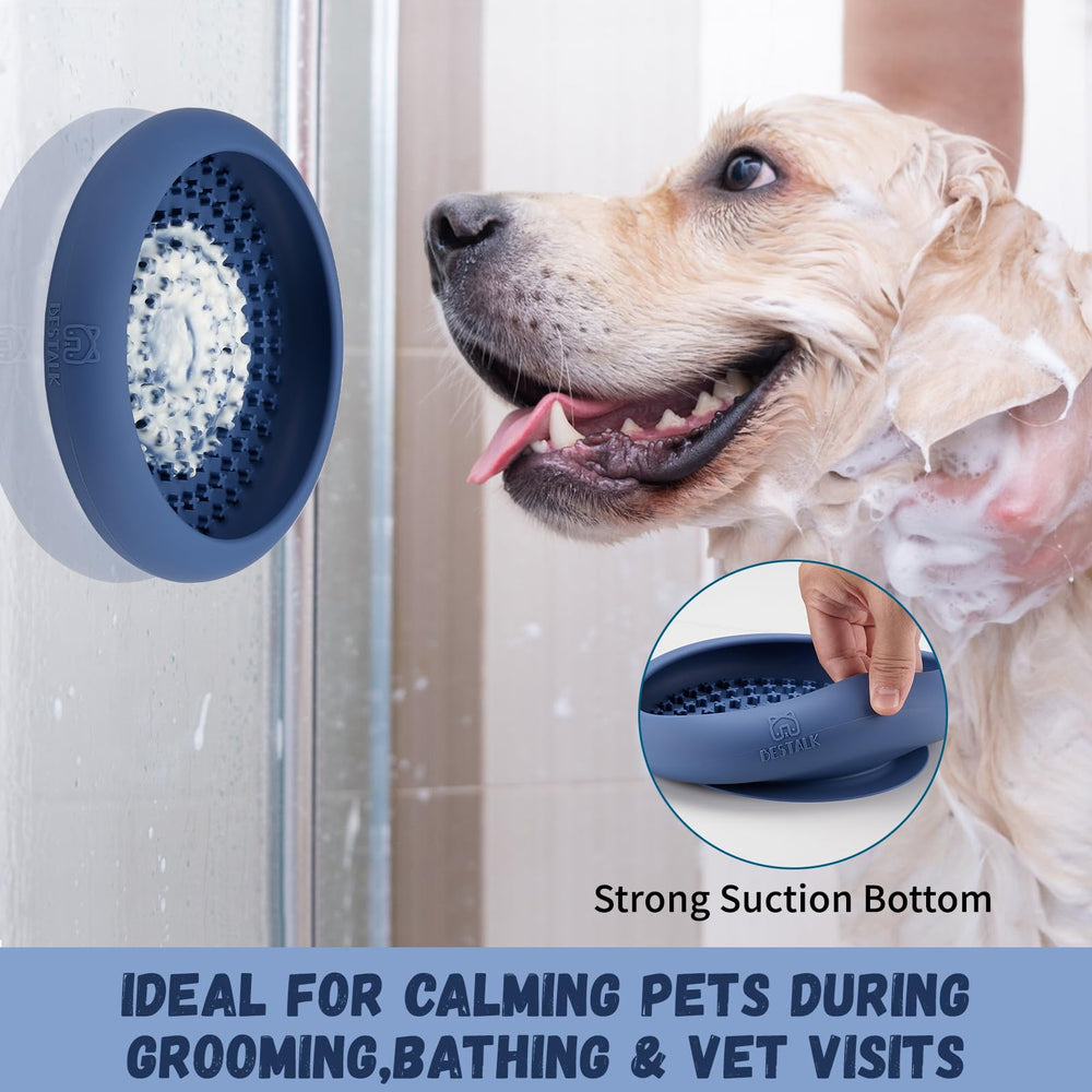 Bestalk dog treat dispenser lick bowl suction cups secure to floor
