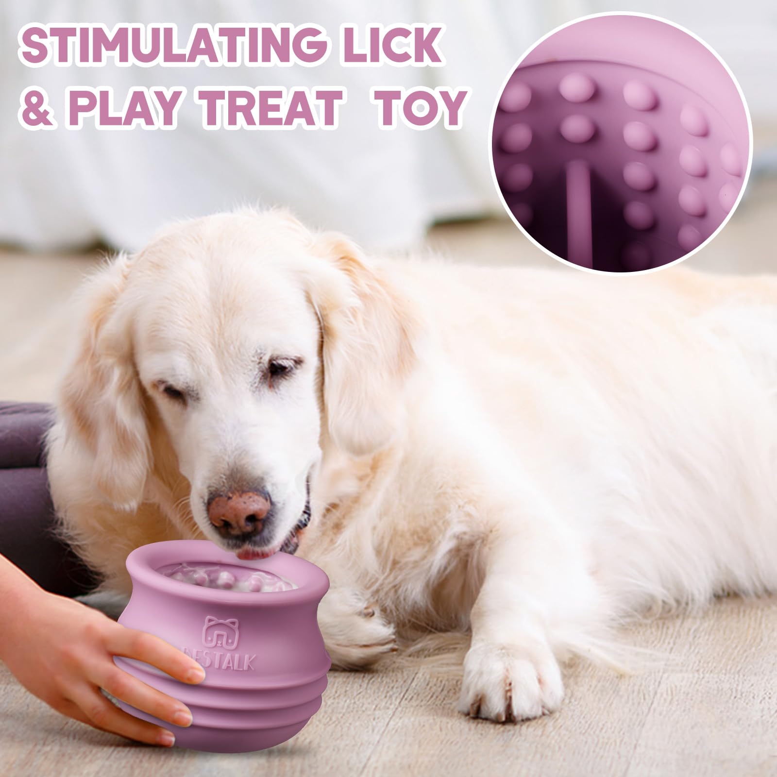 Bestalk enrichment toy helps manage boredom during quiet days at home.