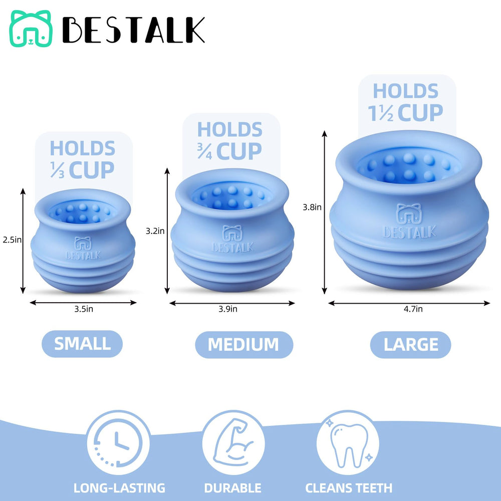 Bestalk textured grooves encourage licking and plaque-friendly play