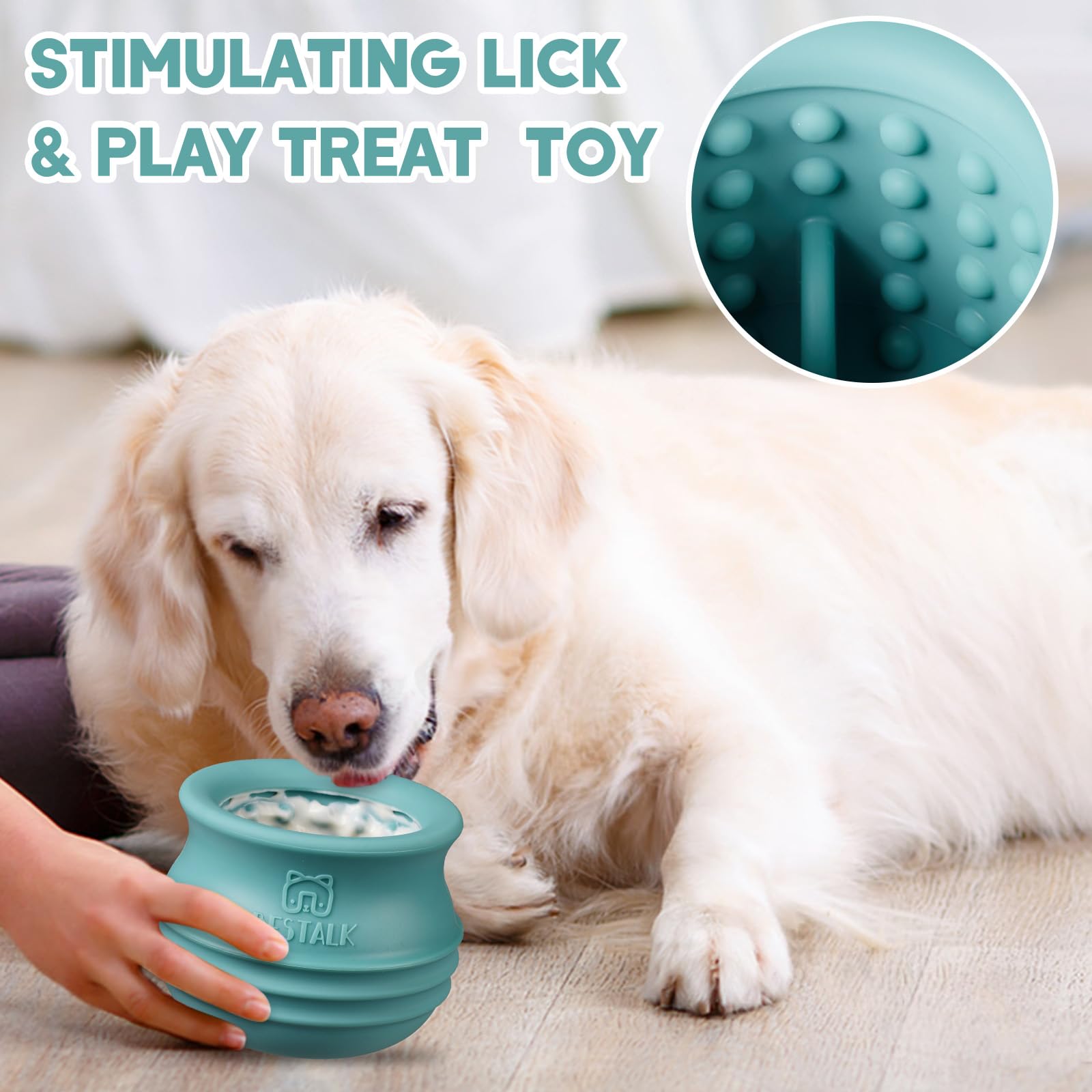 Bestalk treat dispensing lick toy encourages mental and physical stimulation