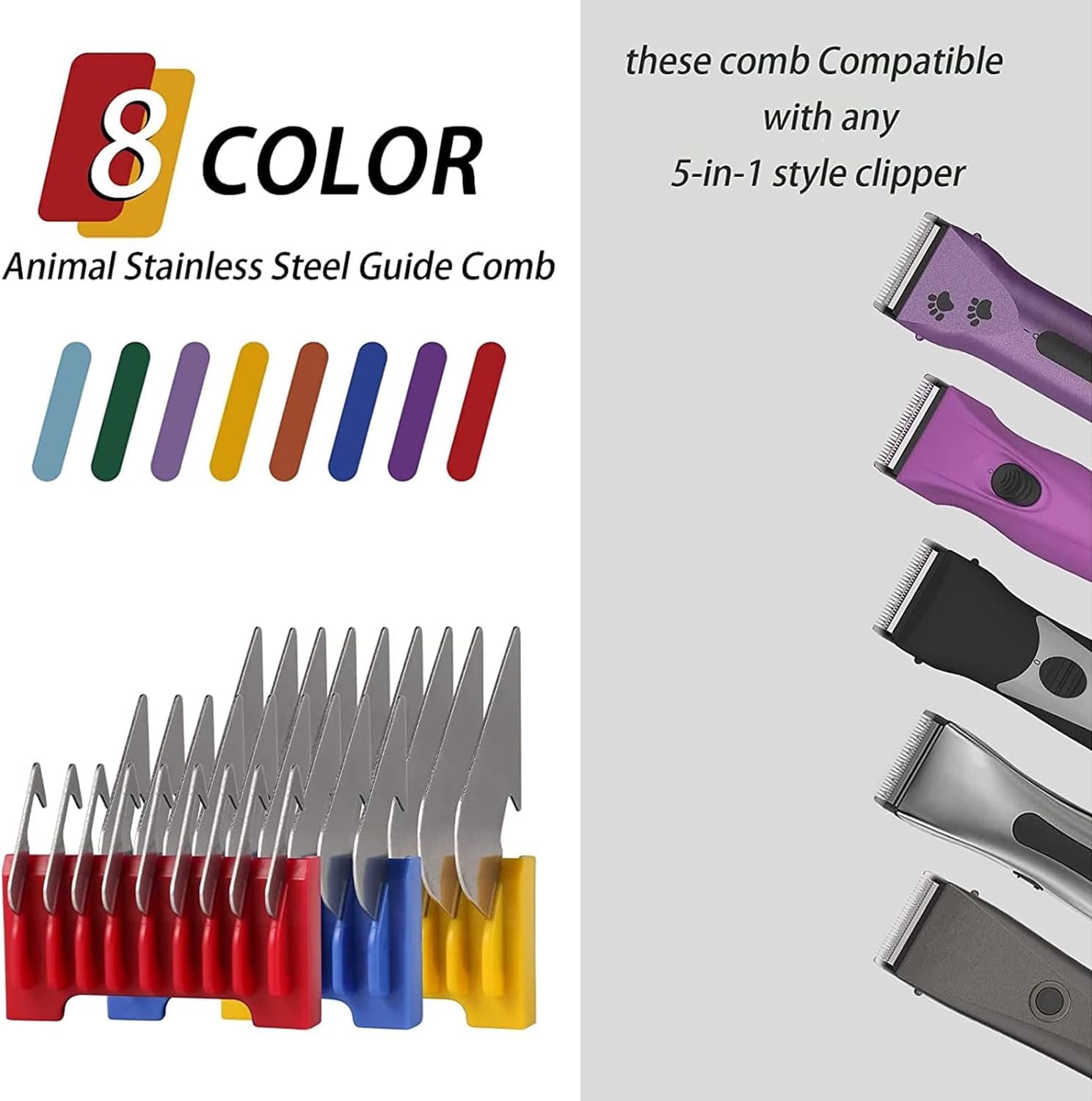 BESTBOMG animal guide comb peach 13mm for longer coats