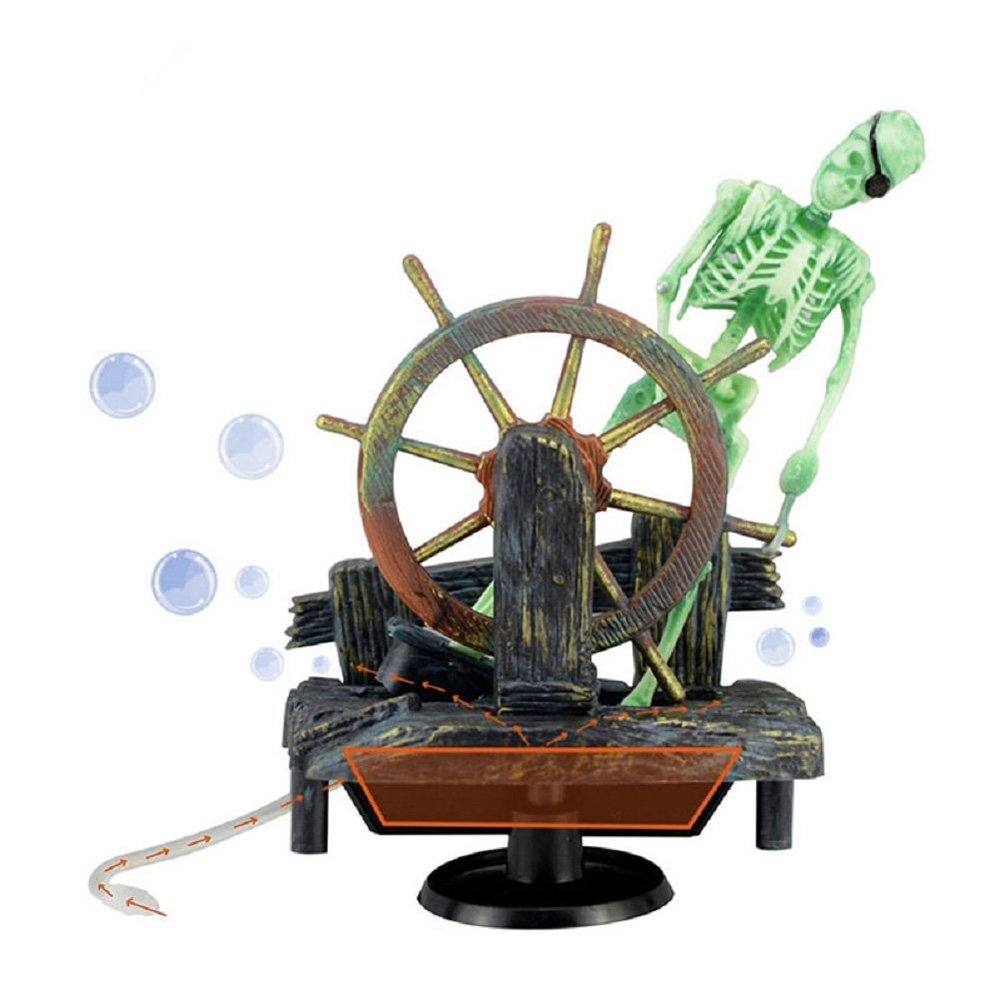 Bestgle aquarium pirate decoration uses safe materials for a peaceful fish habitat.