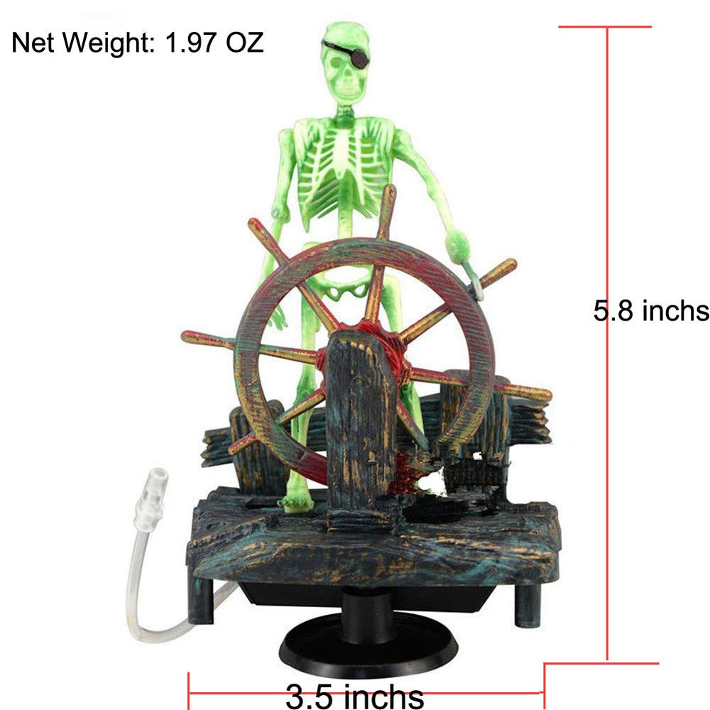 Bestgle skeleton pirate helm aeration creates visual drama while aerating the water.