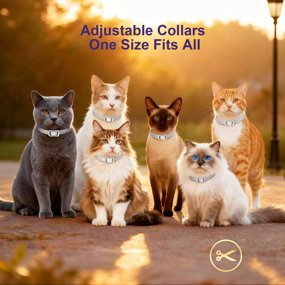 BestHoby adjustable cat collar on neck, fits up to 13.8 inches for a secure, comfy fit.