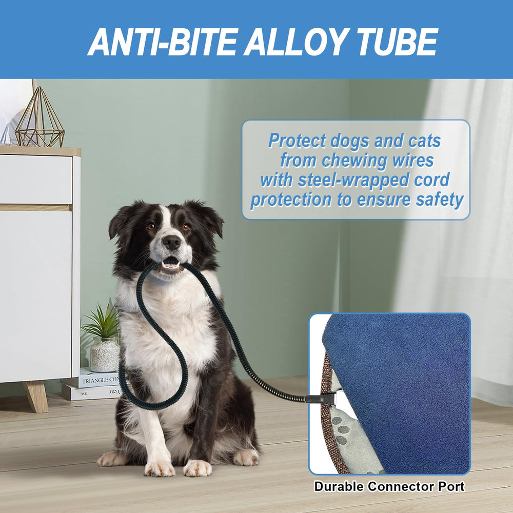 Bestio dog heating pad metal-shell wire adds pet-safe reliability.