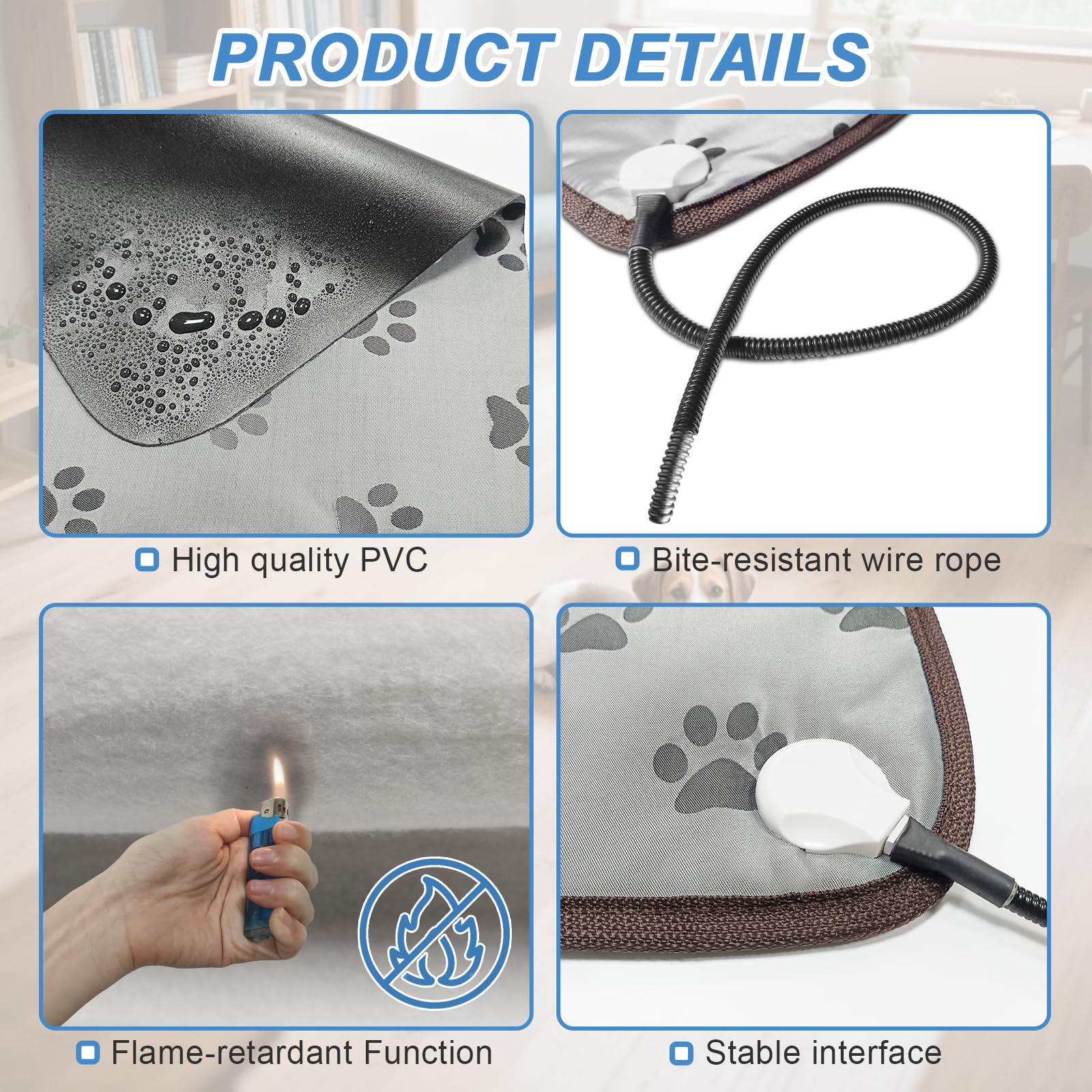 Bestio dog heating pad six-layer protection enhances safety and durability.