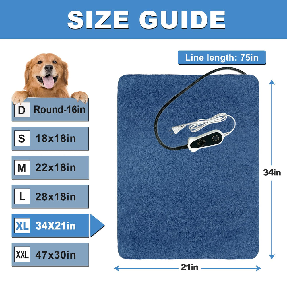 Bestio dog heating pad waterproof outer layer keeps surfaces dry.