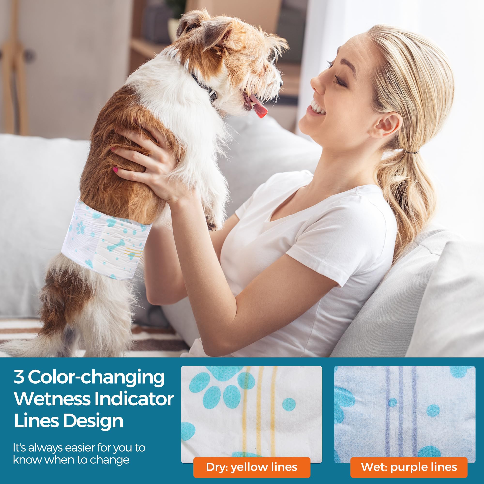 Breathable PE back film provides reliable leak protection.