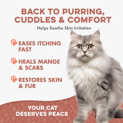 BestLife4Pets cat itch relief image, supports smooth coat and calmer scratching.