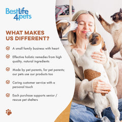 BestLife4Pets laxative pills mixed with food for easy administration.