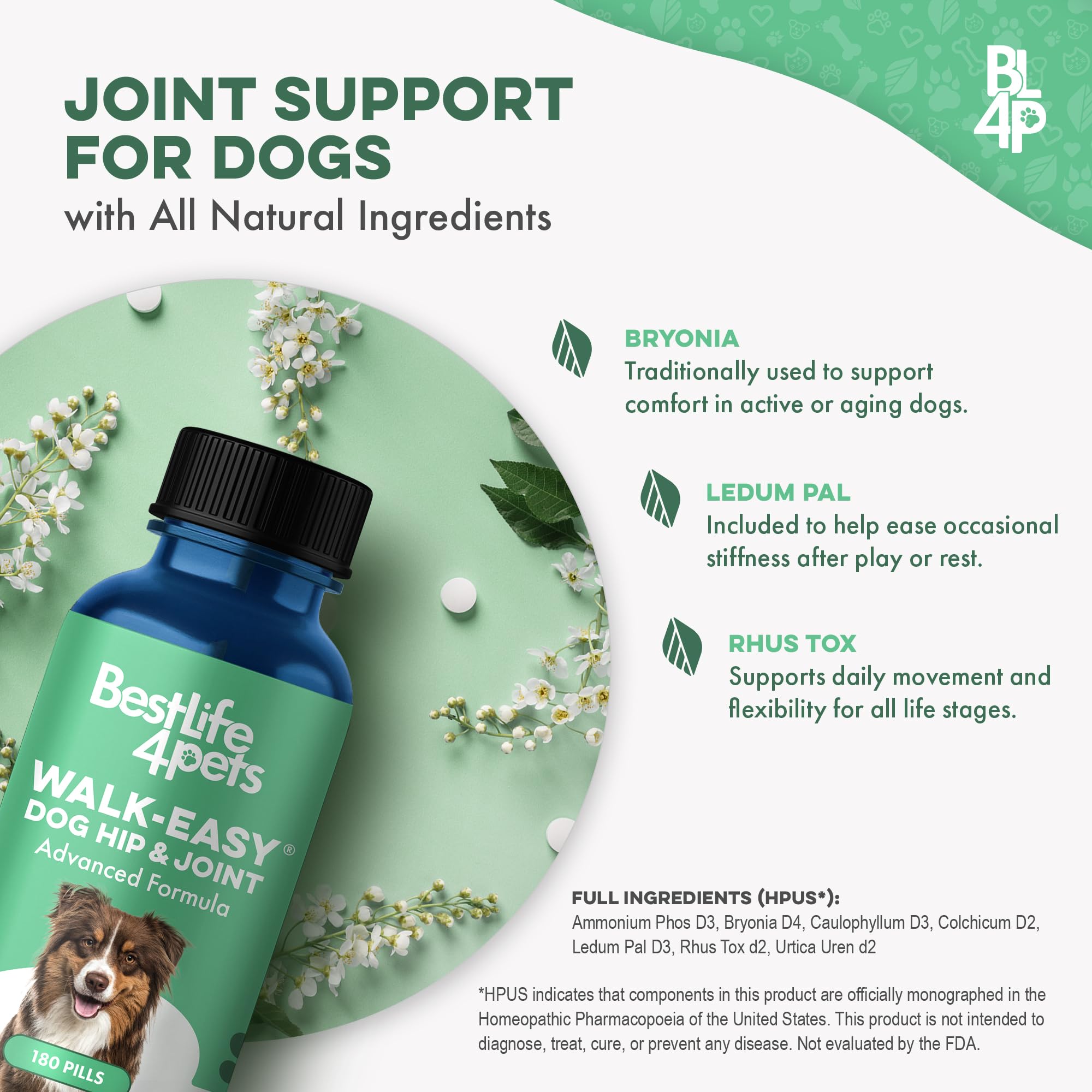 BestLife4Pets label closeup highlighting third-party tested purity and safety