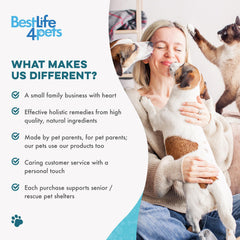 BestLife4Pets odorless tasteless pills make dosing quick and stress-free.