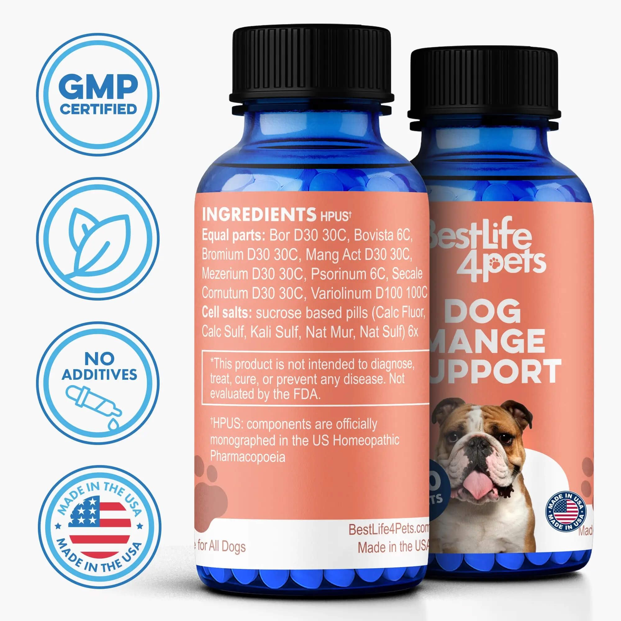 Clear dosing directions visible on BestLife4Pets label.