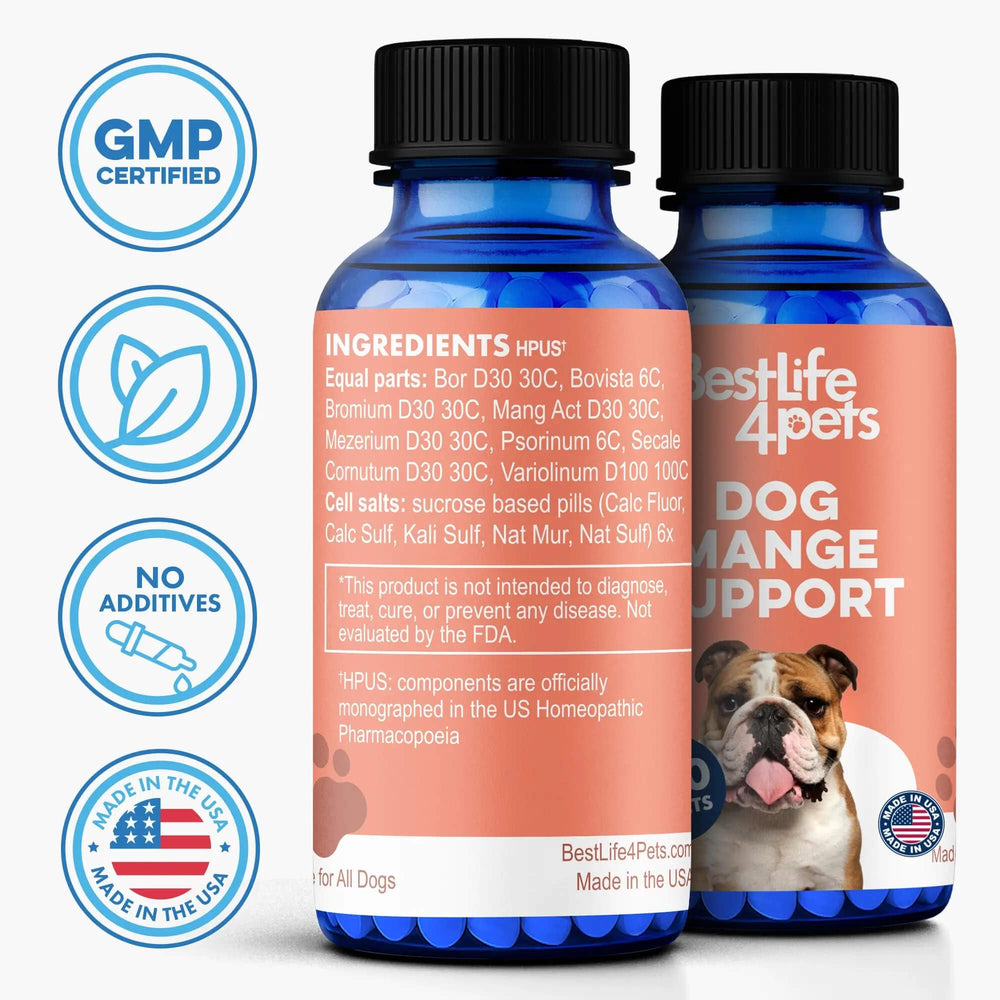 Clear dosing directions visible on BestLife4Pets label.