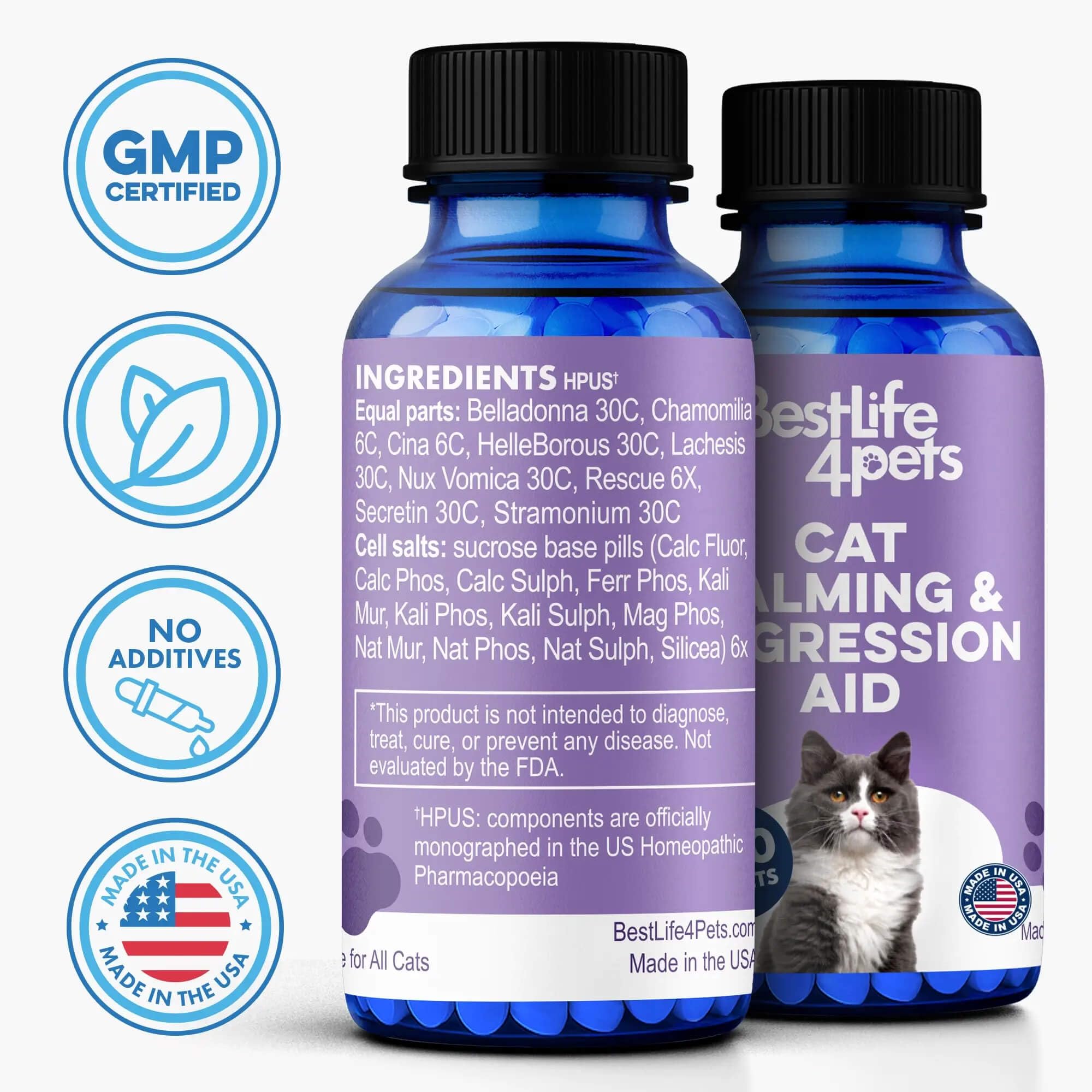Non-drowsy calm effect symbol on label